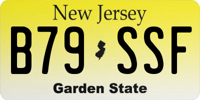 NJ license plate B79SSF