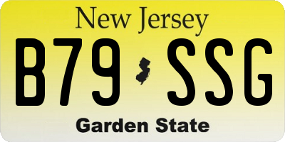 NJ license plate B79SSG