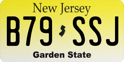 NJ license plate B79SSJ