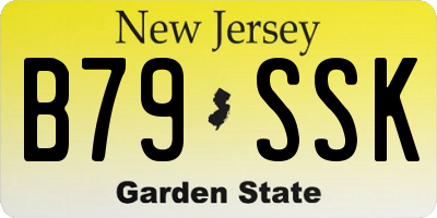 NJ license plate B79SSK
