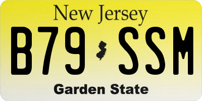 NJ license plate B79SSM