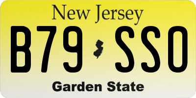 NJ license plate B79SSO