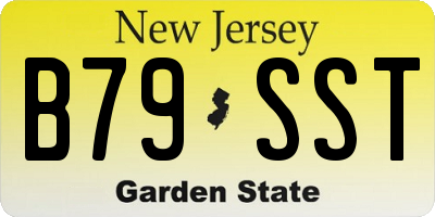 NJ license plate B79SST