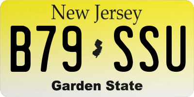 NJ license plate B79SSU