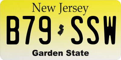 NJ license plate B79SSW