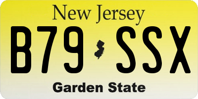 NJ license plate B79SSX