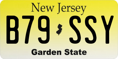 NJ license plate B79SSY