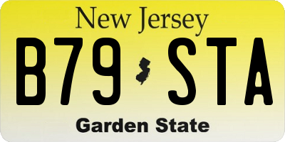 NJ license plate B79STA