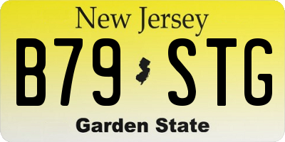 NJ license plate B79STG
