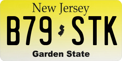 NJ license plate B79STK