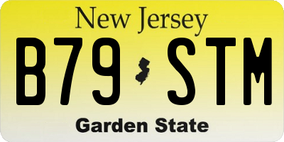 NJ license plate B79STM