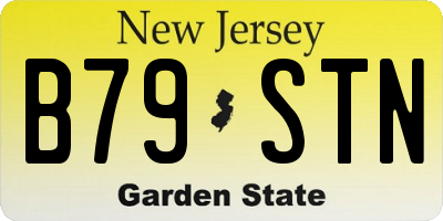 NJ license plate B79STN