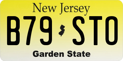 NJ license plate B79STO