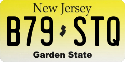 NJ license plate B79STQ