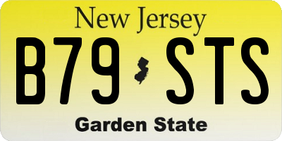 NJ license plate B79STS