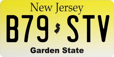 NJ license plate B79STV