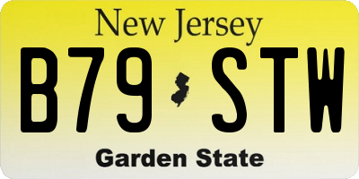 NJ license plate B79STW