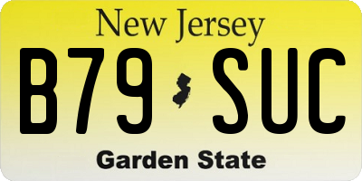 NJ license plate B79SUC