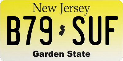 NJ license plate B79SUF