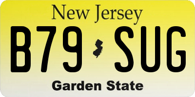 NJ license plate B79SUG