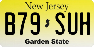 NJ license plate B79SUH