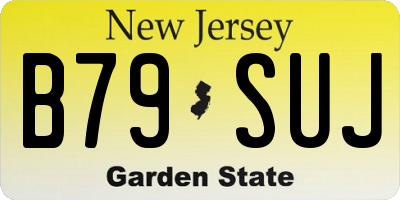 NJ license plate B79SUJ