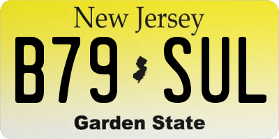 NJ license plate B79SUL