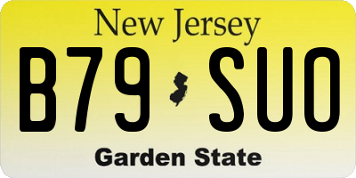 NJ license plate B79SUO