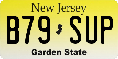 NJ license plate B79SUP