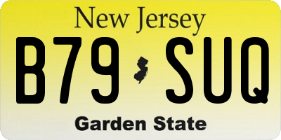 NJ license plate B79SUQ