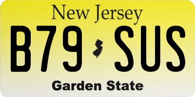NJ license plate B79SUS