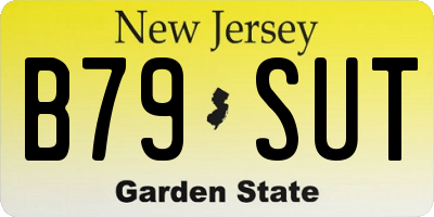 NJ license plate B79SUT
