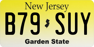 NJ license plate B79SUY