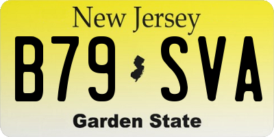 NJ license plate B79SVA