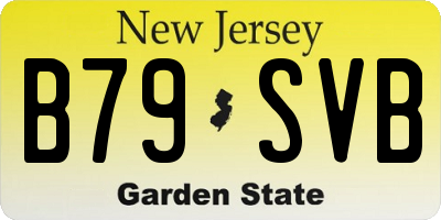 NJ license plate B79SVB