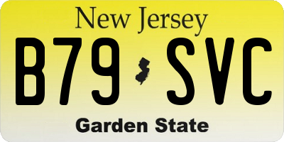 NJ license plate B79SVC