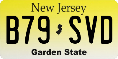 NJ license plate B79SVD