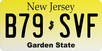 NJ license plate B79SVF