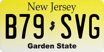NJ license plate B79SVG