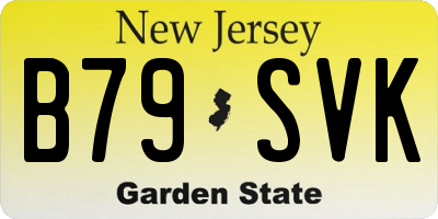 NJ license plate B79SVK