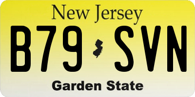 NJ license plate B79SVN