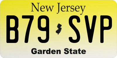 NJ license plate B79SVP