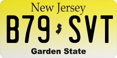 NJ license plate B79SVT