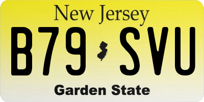 NJ license plate B79SVU