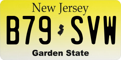 NJ license plate B79SVW