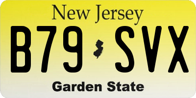 NJ license plate B79SVX