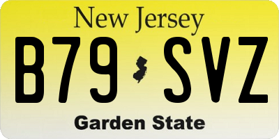 NJ license plate B79SVZ