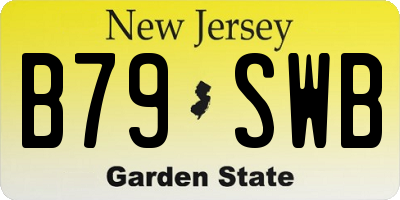 NJ license plate B79SWB