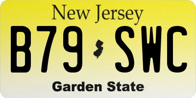 NJ license plate B79SWC