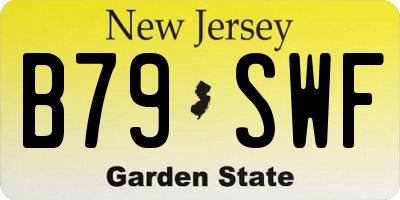 NJ license plate B79SWF